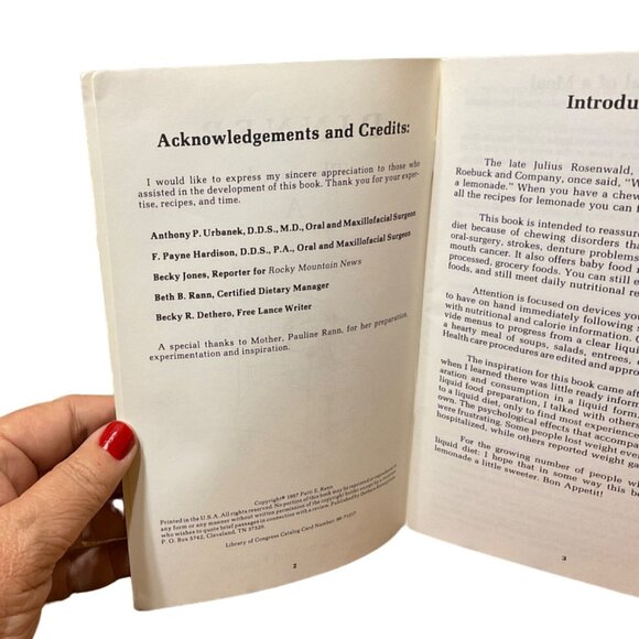 Cookbook Dinner Through a Straw Handbook for Oral Fixation Patti Rann Thigpen - Picture 3 of 3